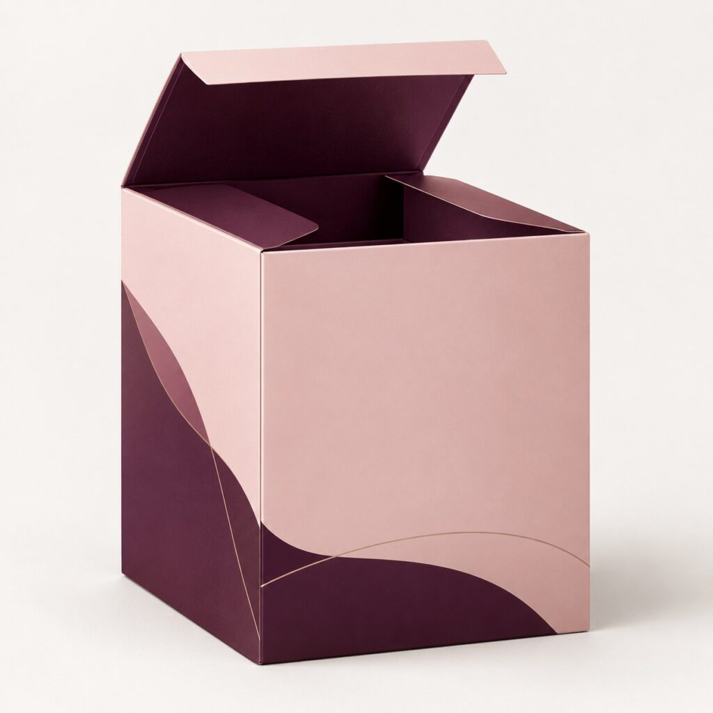PackNiti packaging mockup: Custom Four-sided Corner Flip-top Box (PN-PD-000318)