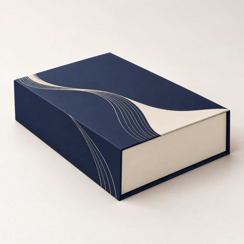 PackNiti packaging mockup: Custom Book Box Luxury Box Rigid Box (Style 000321) (PN-PD-000321)