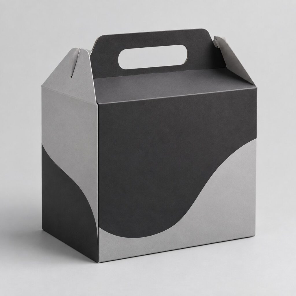 PackNiti packaging mockup: Custom Tuck End Box With Handle (Style 000339) (PN-PD-000339)