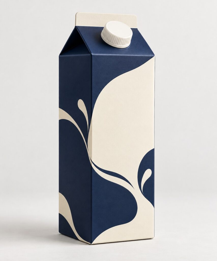 PackNiti packaging mockup: Custom 500ml Milk Box (PN-PD-000361)