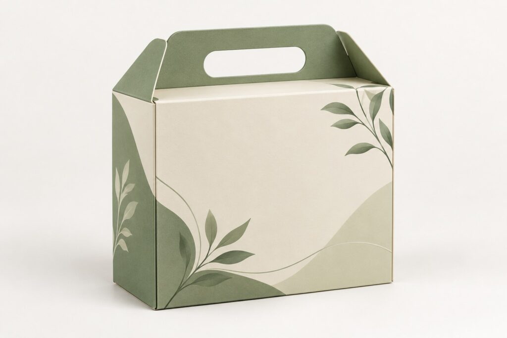 PackNiti packaging mockup: Custom Book Box With Handle (PN-PD-000372)