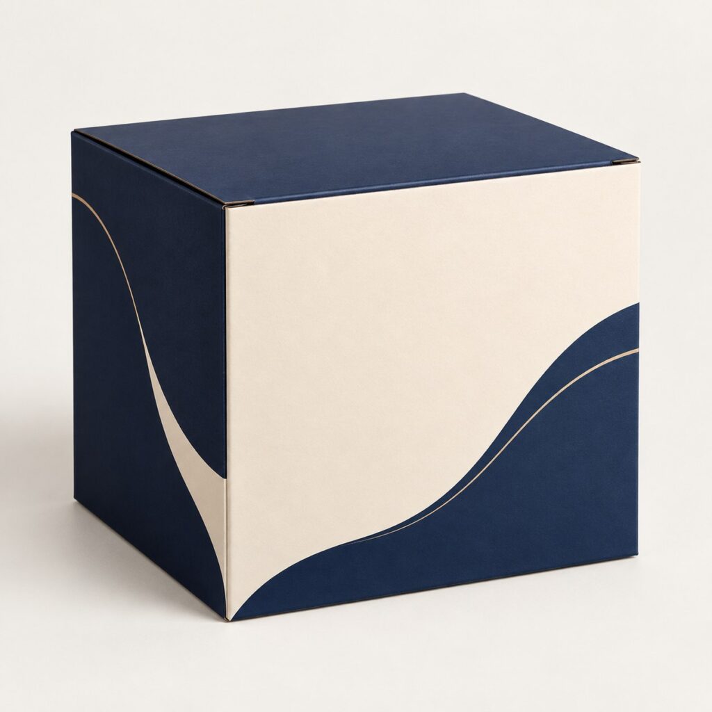 PackNiti packaging mockup: Custom Square Cardboard Box (Style 000375) (PN-PD-000375)