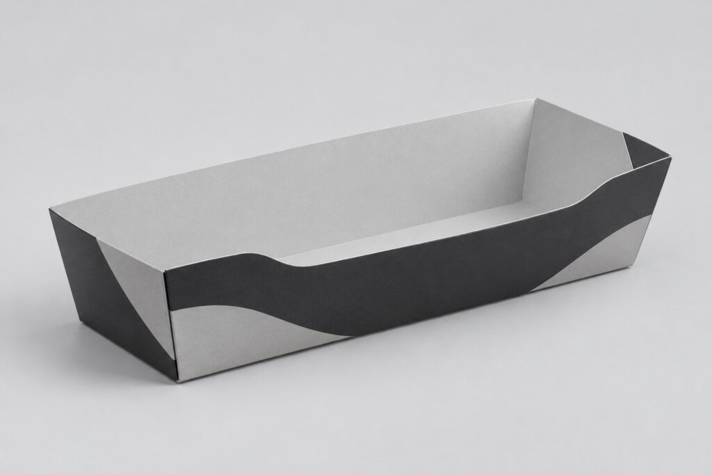 PackNiti packaging mockup: Custom Hot Dog Tray Box (Style 000379) (PN-PD-000379)