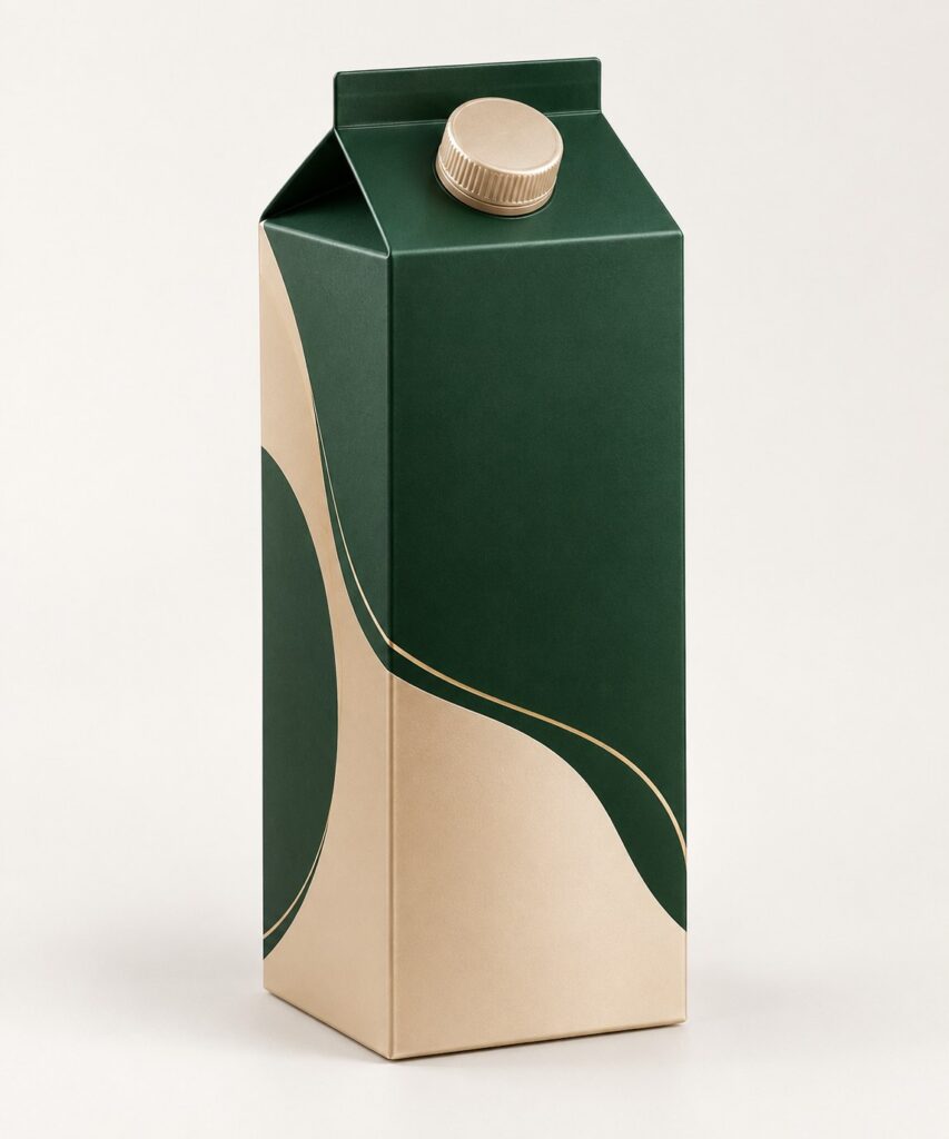 PackNiti packaging mockup: Custom Milk Carton (Style 000390) (PN-PD-000390)
