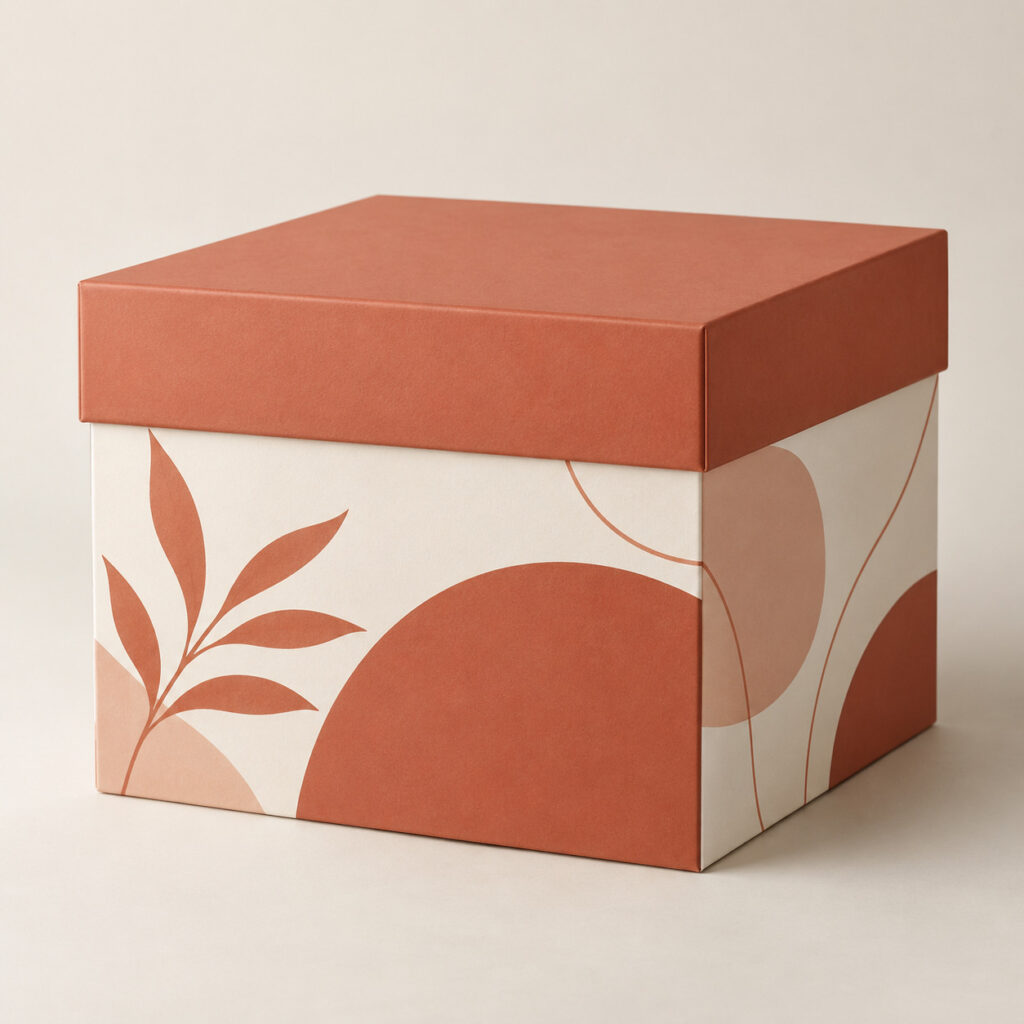 PackNiti packaging mockup: Custom Gift Box With Lid (Style 000407) (PN-PD-000407)
