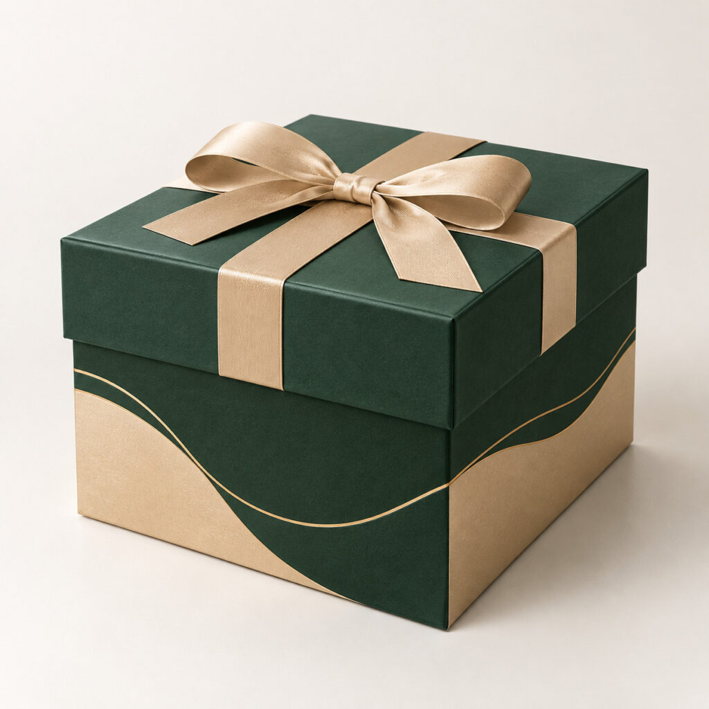 PackNiti packaging mockup: Custom Square Gift Box (Style 000410) (PN-PD-000410)
