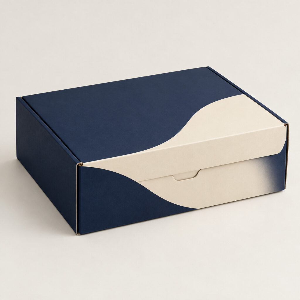 PackNiti packaging mockup: Custom Roll End Tuck Front Mailer Box (PN-PD-000411)
