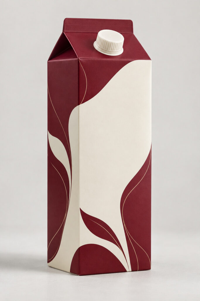 PackNiti packaging mockup: Custom 1000ml Juice Carton Milk Carton (PN-PD-000414)