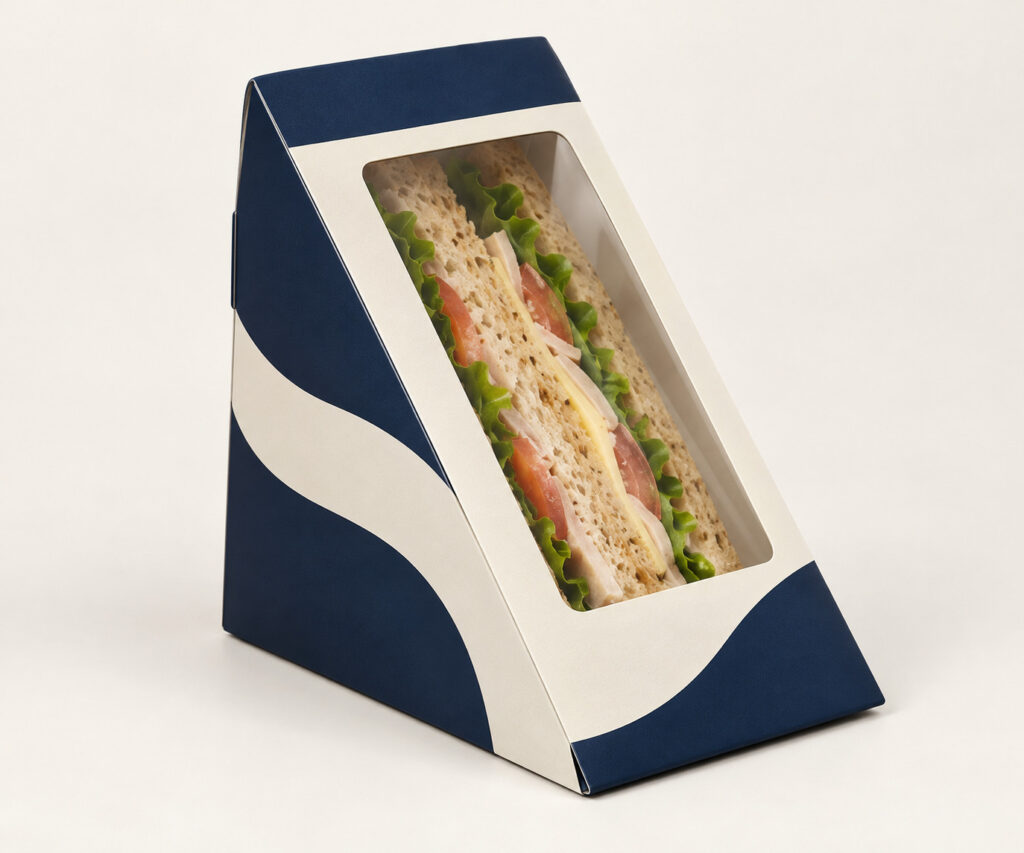 PackNiti packaging mockup: Custom Sandwich Box With Window (PN-PD-000421)