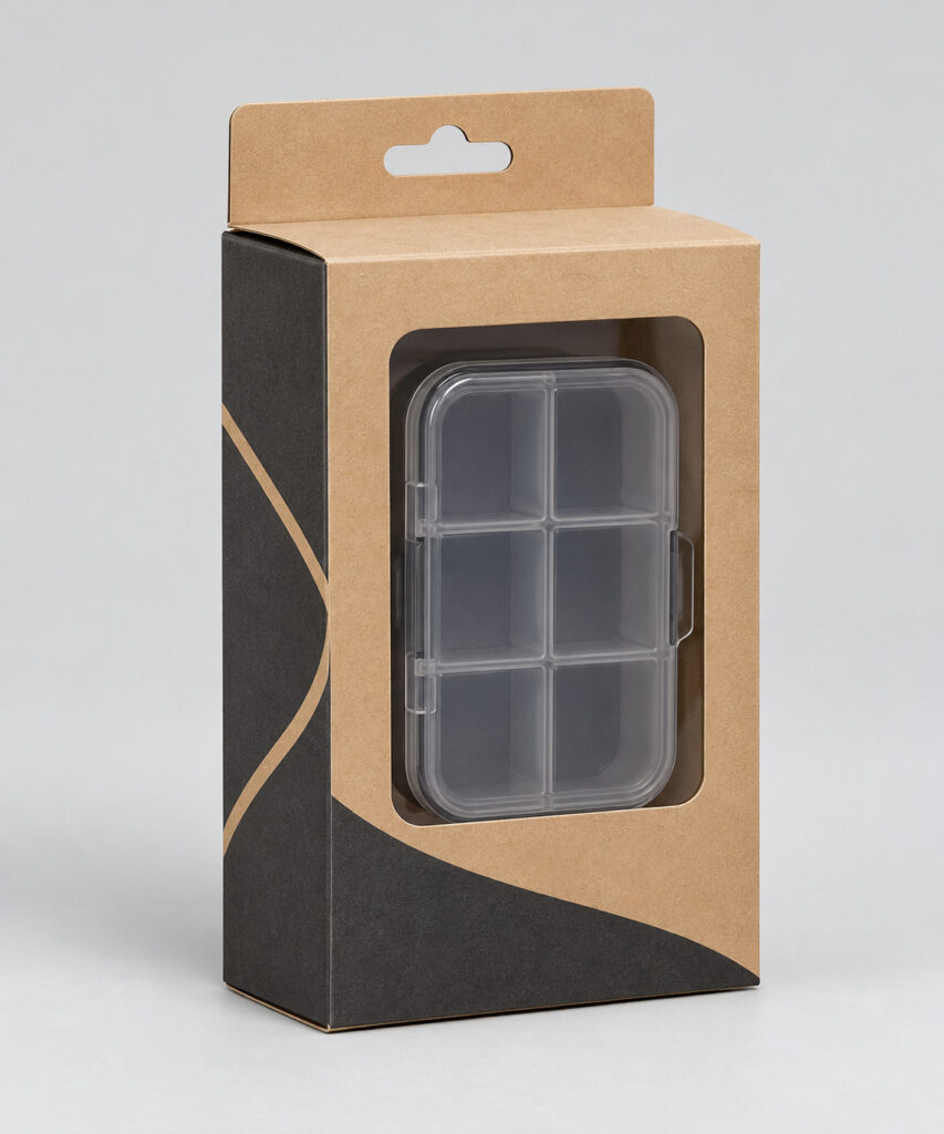 PackNiti packaging mockup: Custom Hanging Medicine Box (Style 000426) (PN-PD-000426)