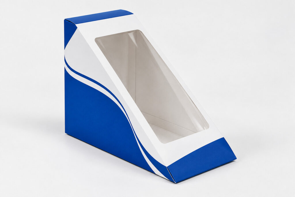 PackNiti packaging mockup: Custom Triangle Food Box (PN-PD-000433)