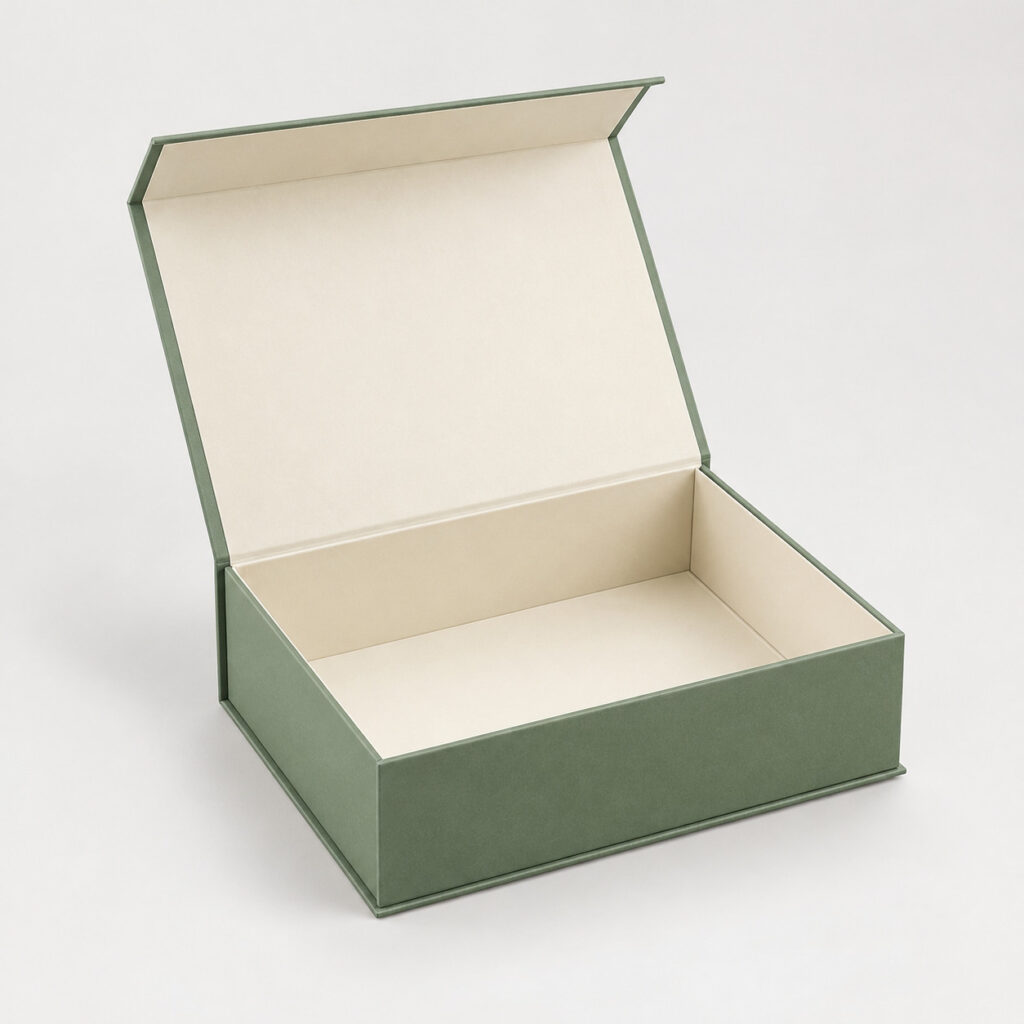 PackNiti packaging mockup: Custom Flip Top Boxes Book Types Angled (PN-PD-000442)