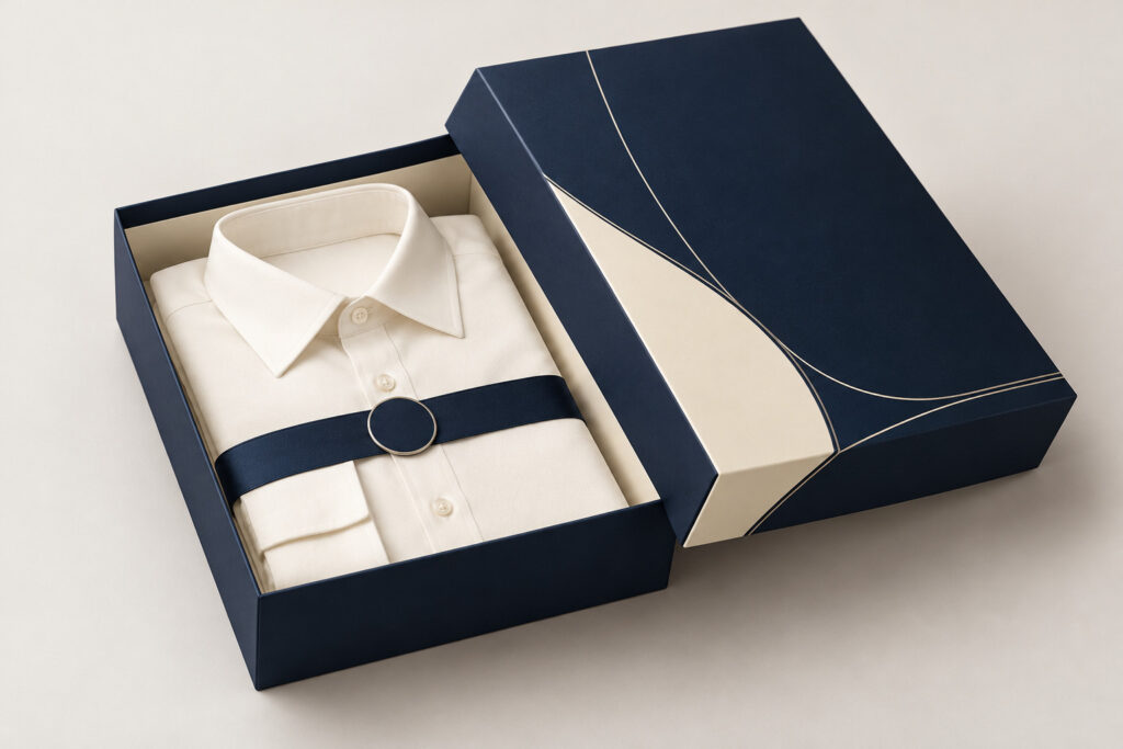 PackNiti packaging mockup: Custom Gift Box With Shirt (PN-PD-000445)