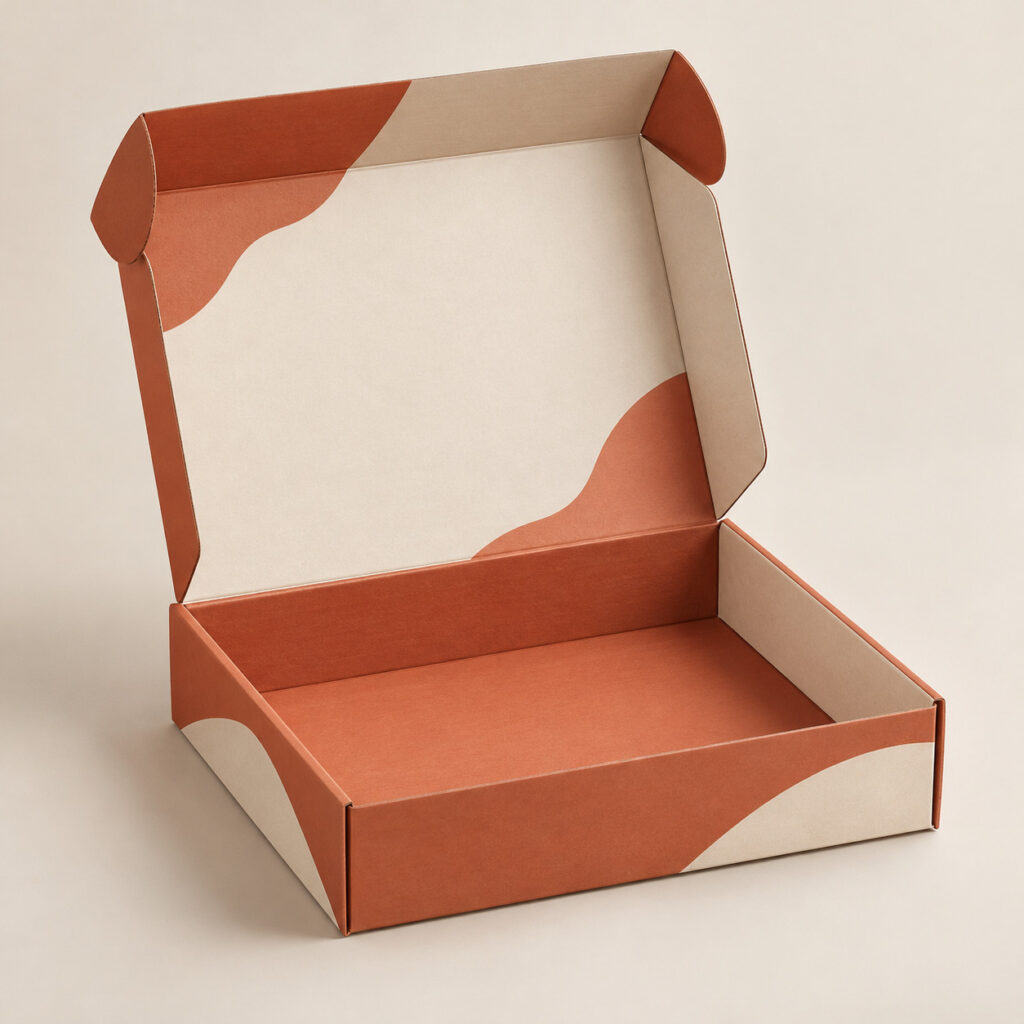 PackNiti packaging mockup: Custom Open Flat Square Box (PN-PD-000457)