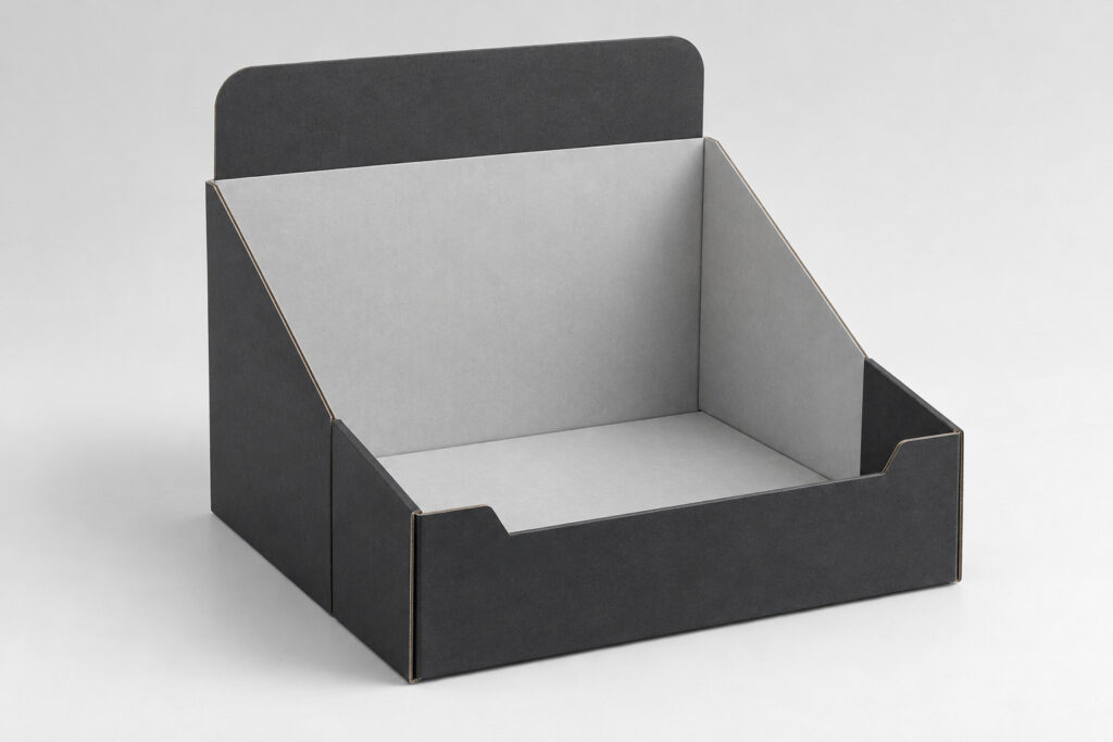 PackNiti packaging mockup: Custom FEFCO 0439 Tray Boxes (PN-PD-000459)