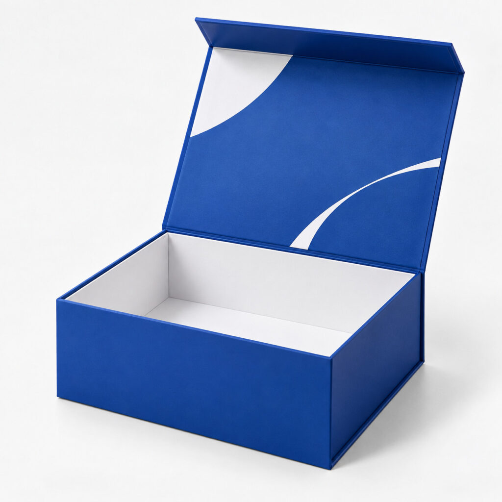 PackNiti packaging mockup: Custom Open Square Magnetic Gift Box (PN-PD-000463)