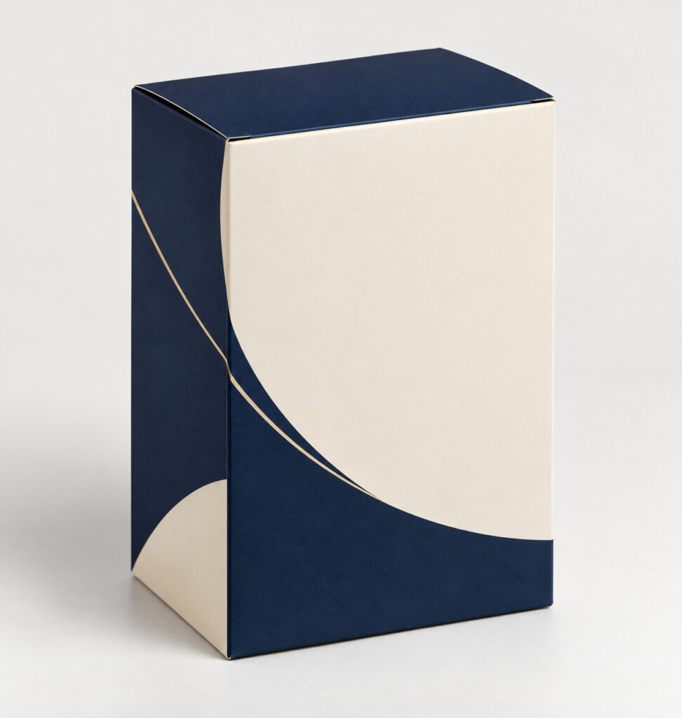 PackNiti packaging mockup: Custom FEFCO 0703 Full Overlap Slotted Top With Automatic Lock Bottom (PN-PD-000485)
