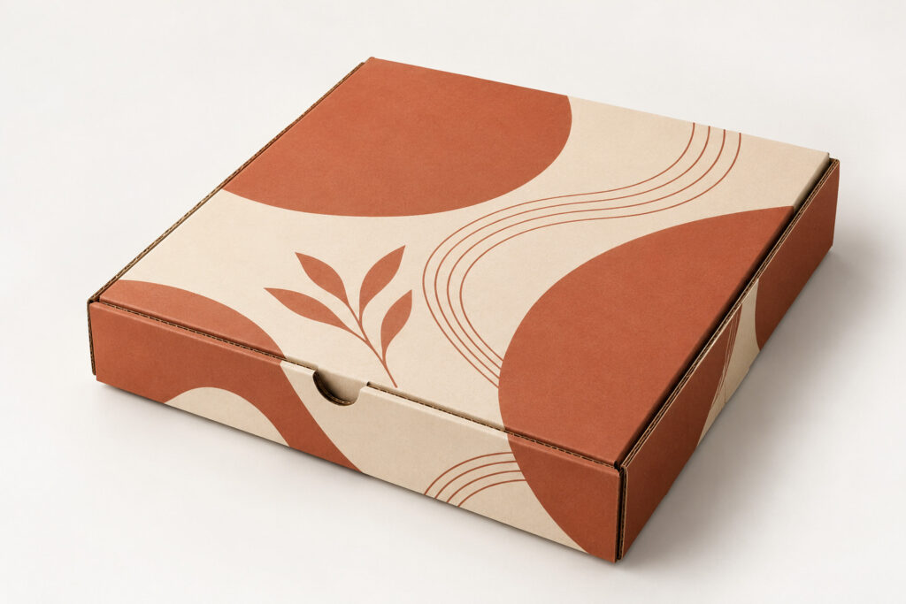 PackNiti packaging mockup: Custom 10 In Square Pizza Box (PN-PD-000487)