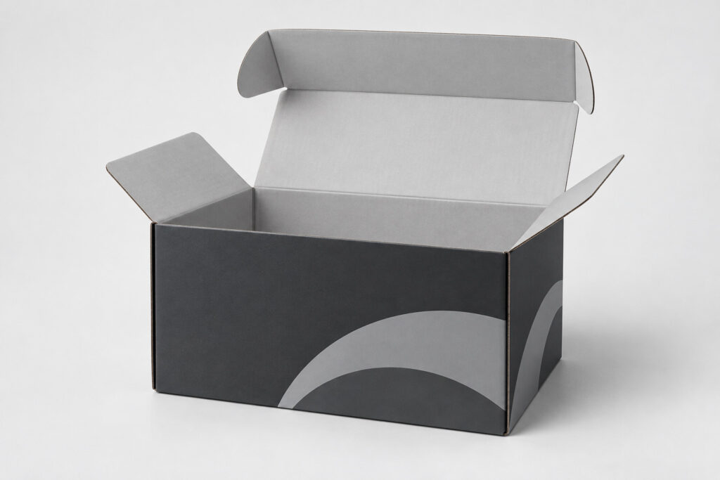 PackNiti packaging mockup: Custom Cardboard Shipping Box (Style 000489) (PN-PD-000489)