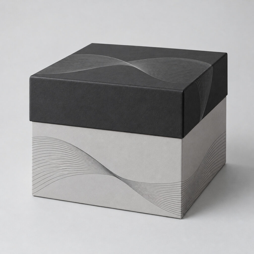 PackNiti packaging mockup: Custom Square Perfume Box With Lid (PN-PD-000499)