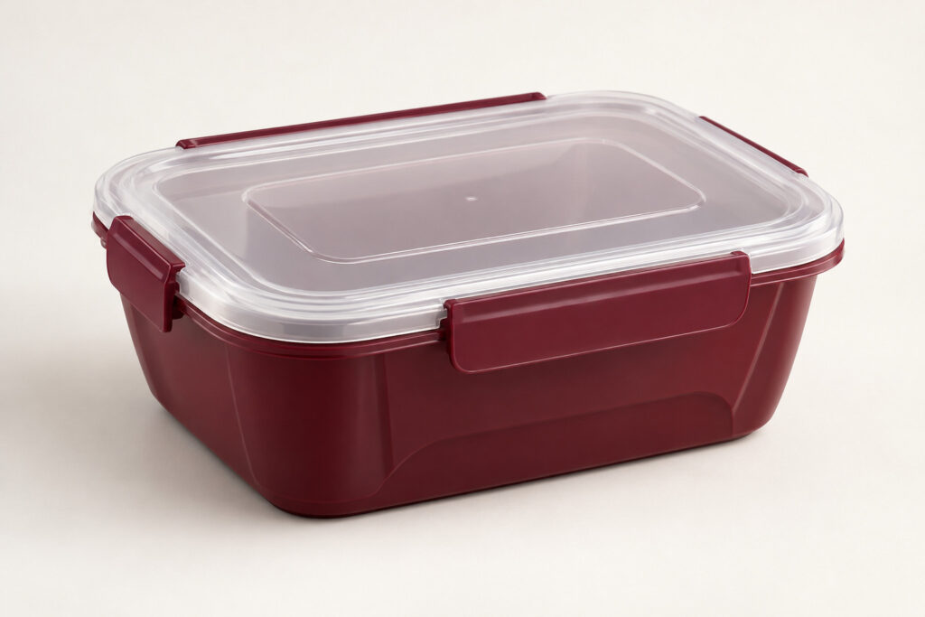 PackNiti packaging mockup: Custom Plastic Food Container (Style 000504) (PN-PD-000504)