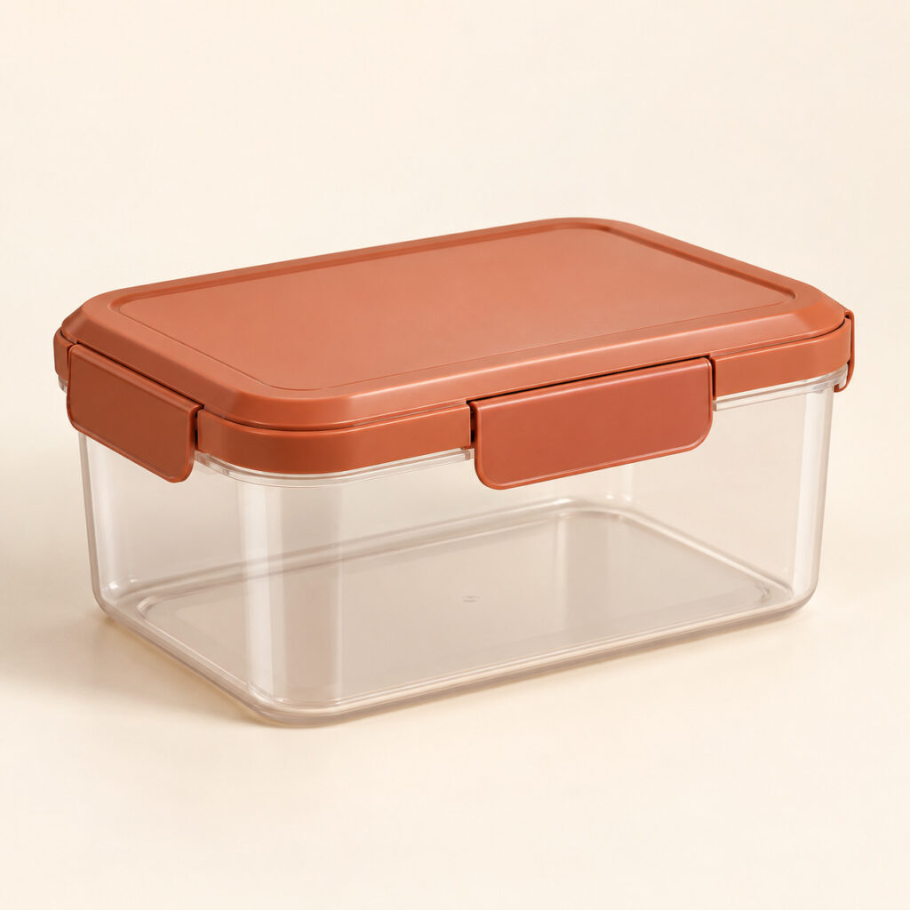 PackNiti packaging mockup: Custom Plastic Box Clean Container (PN-PD-000507)