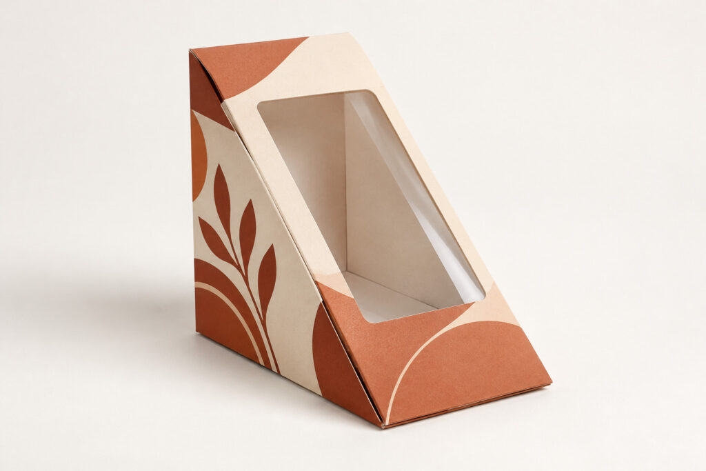 PackNiti packaging mockup: Custom Sandwich Box (Style 000517) (PN-PD-000517)