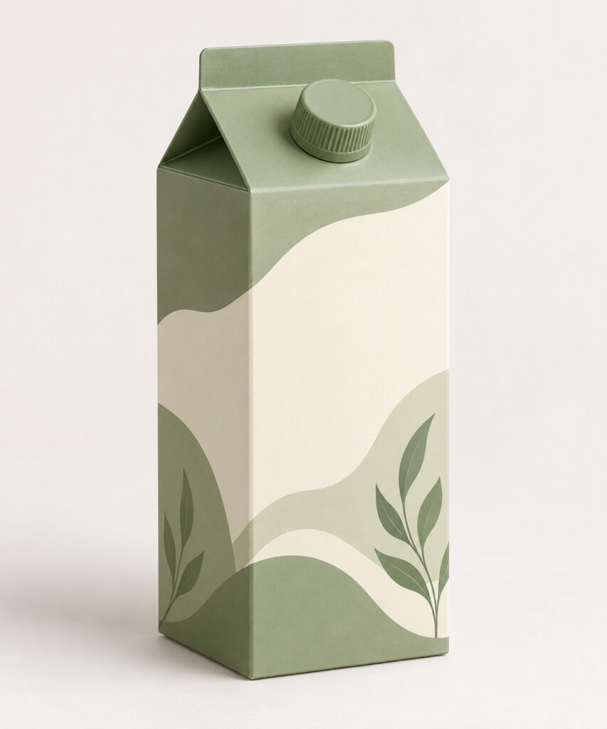 PackNiti packaging mockup: Custom Milk Carton (Style 000522) (PN-PD-000522)