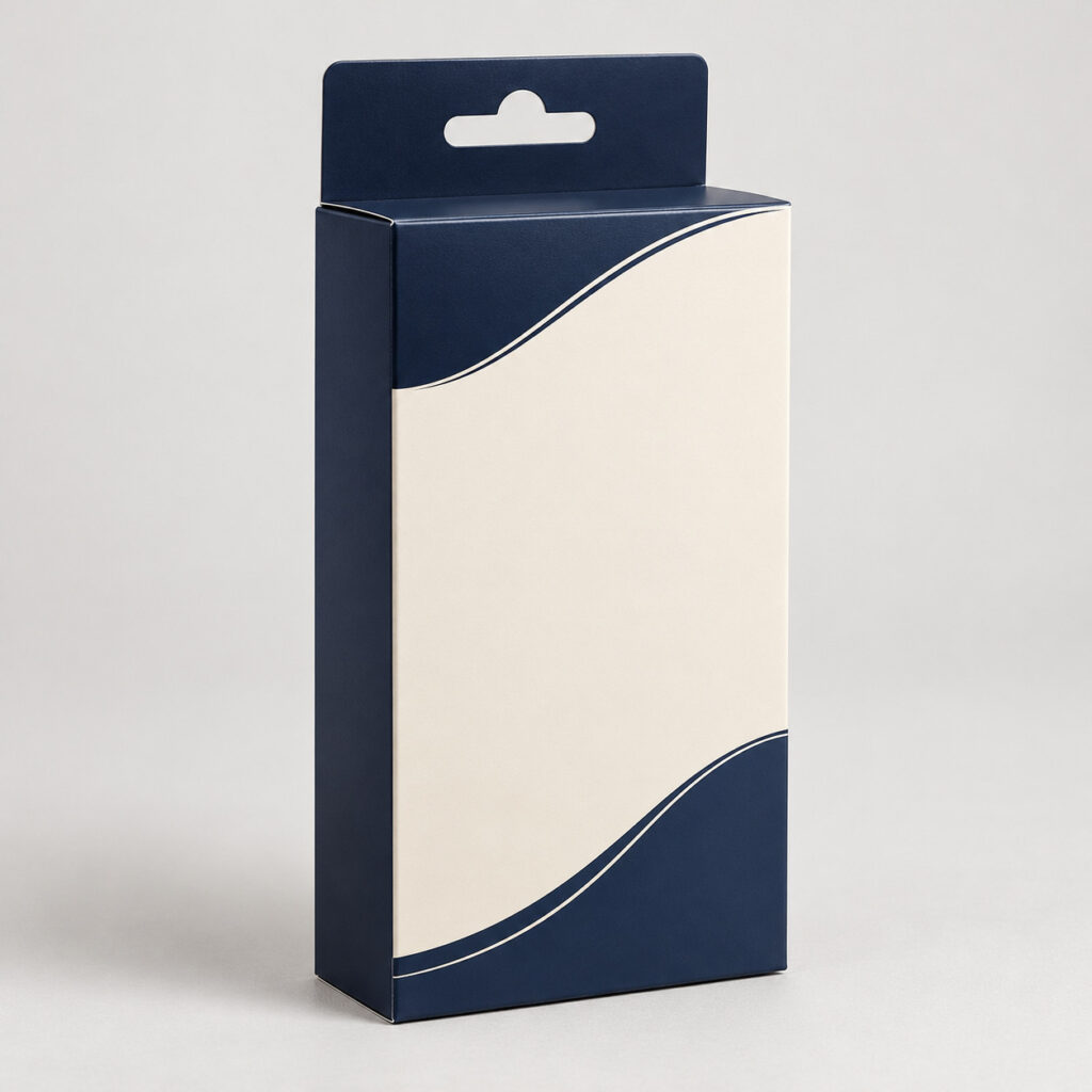 PackNiti packaging mockup: Custom Tuck End Box With Hanging (PN-PD-000531)