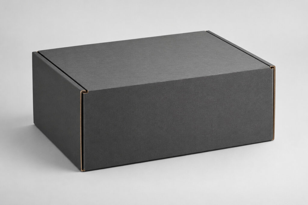 PackNiti packaging mockup: Custom FEFCO 0204 Full Overlapping Slotted Containers (PN-PD-000539)