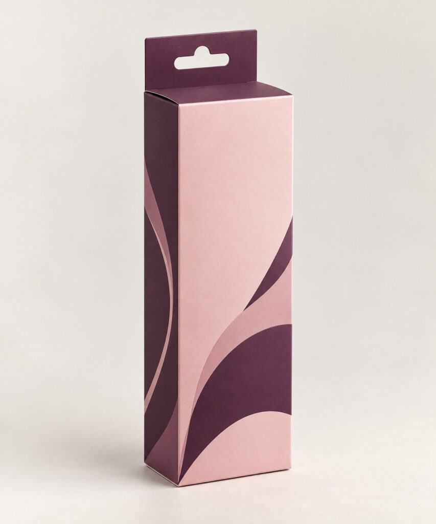 PackNiti packaging mockup: Custom Hanging Long-shaped Medicine Box (PN-PD-000548)