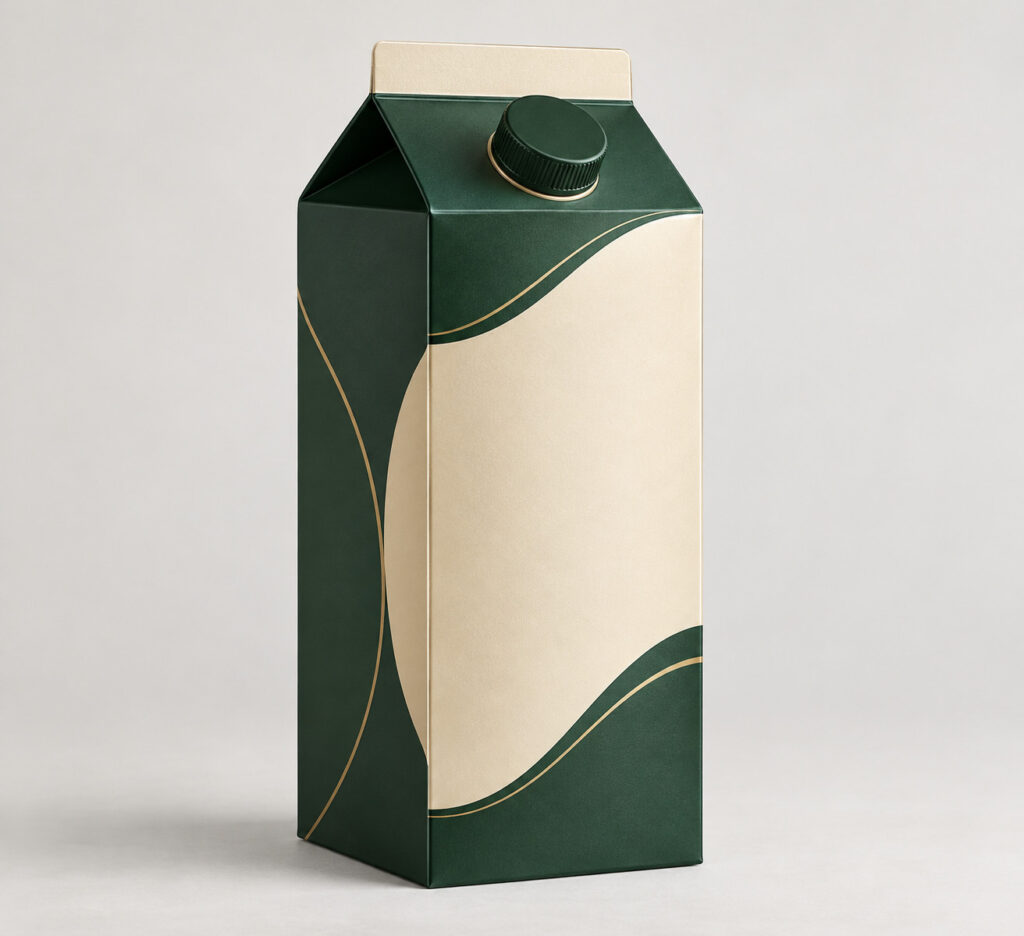 PackNiti packaging mockup: Custom Milk Carton (Style 000550) (PN-PD-000550)