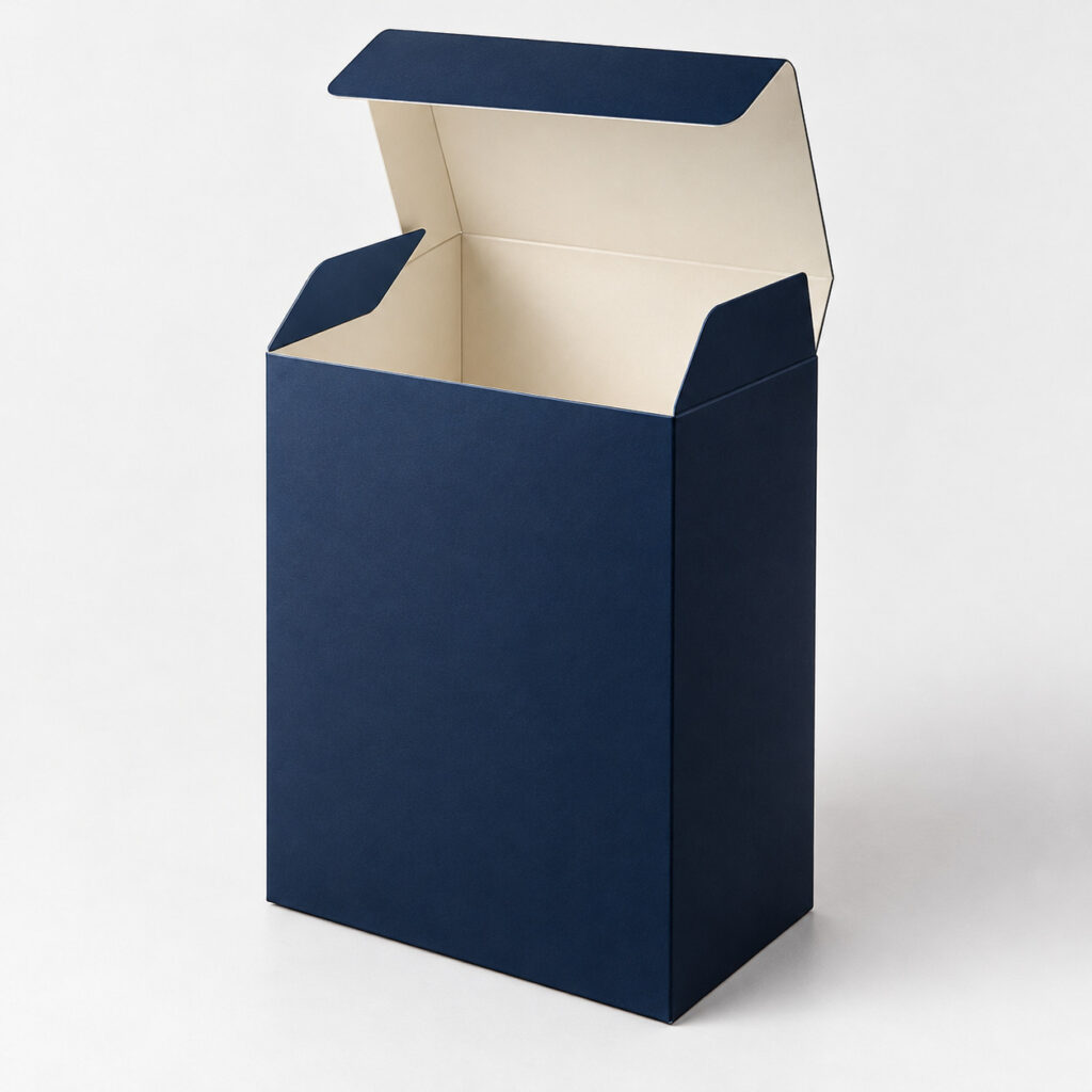 PackNiti packaging mockup: Custom Flip Top Boxes Folio Auto Lock Bottom (PN-PD-000555)