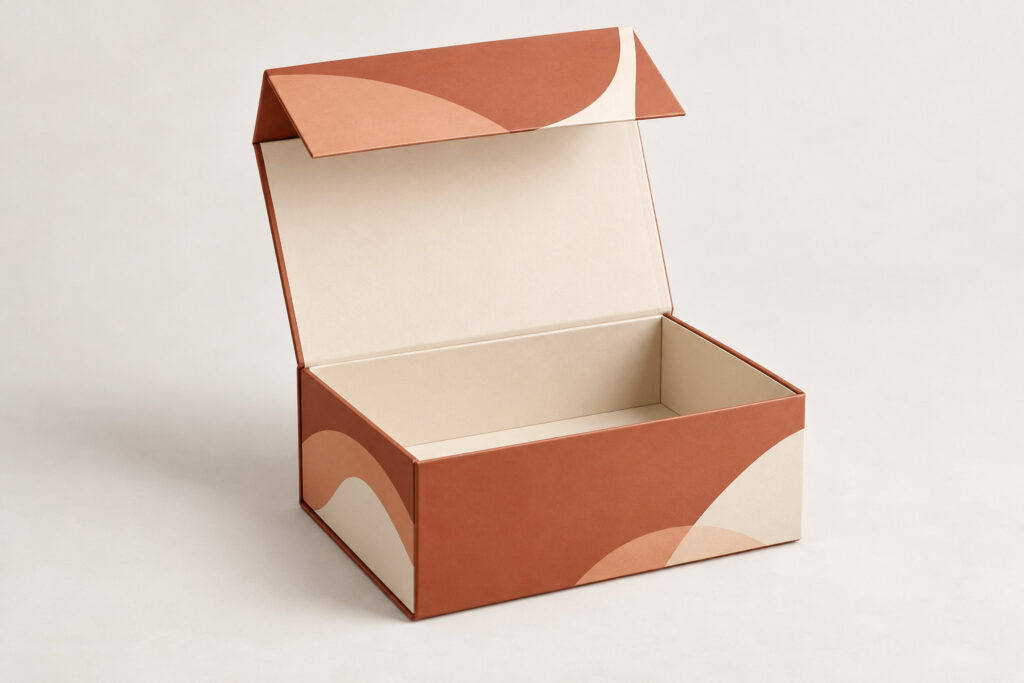 PackNiti packaging mockup: Custom Magnet Box Flip Top Boxes Easy (PN-PD-000557)