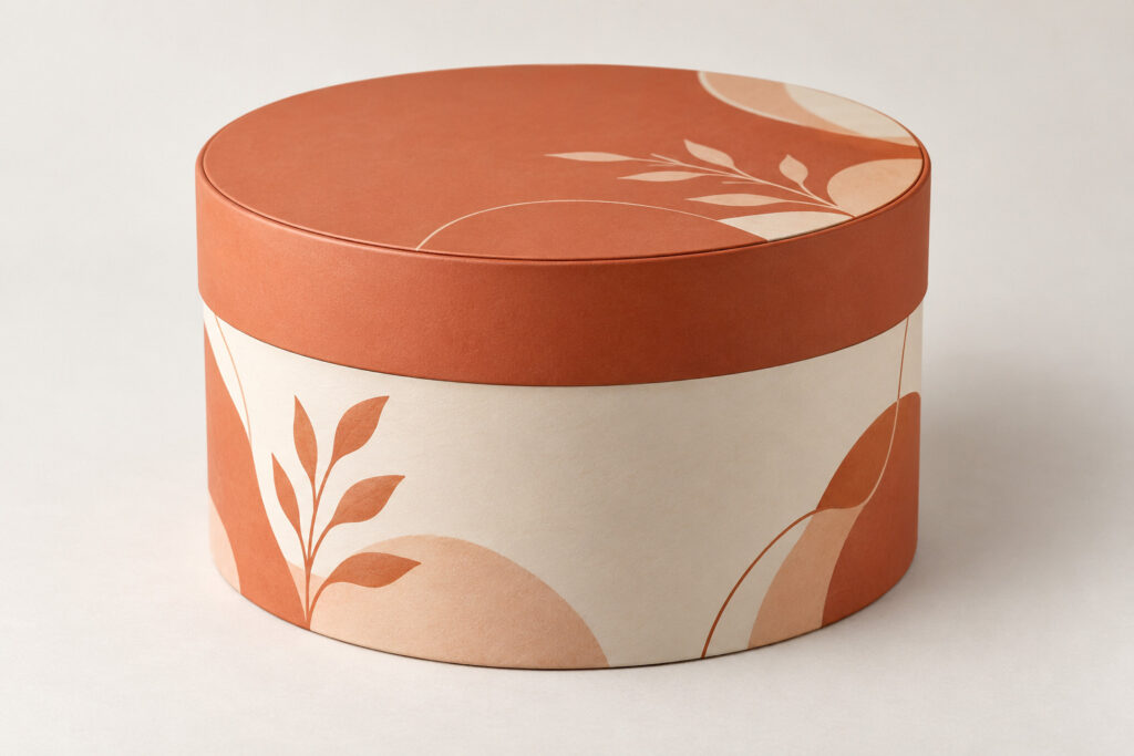 PackNiti packaging mockup: Custom Round Cookie Gift Box (PN-PD-000567)
