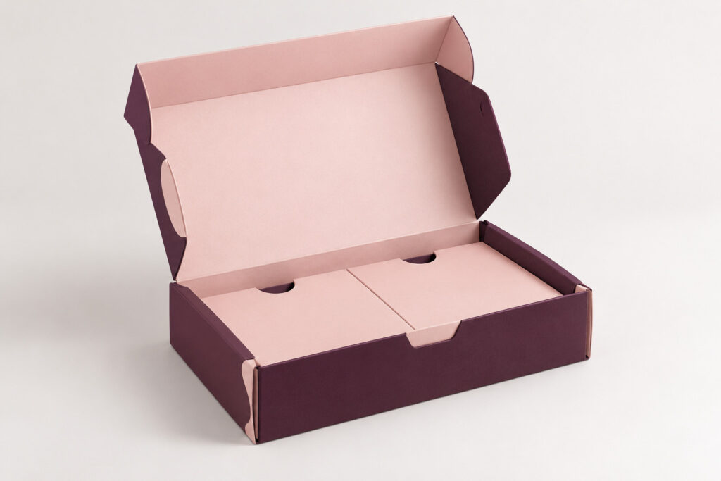 PackNiti packaging mockup: Custom Tray Boxes Interlocking Buckles Card Inserts (PN-PD-000578)