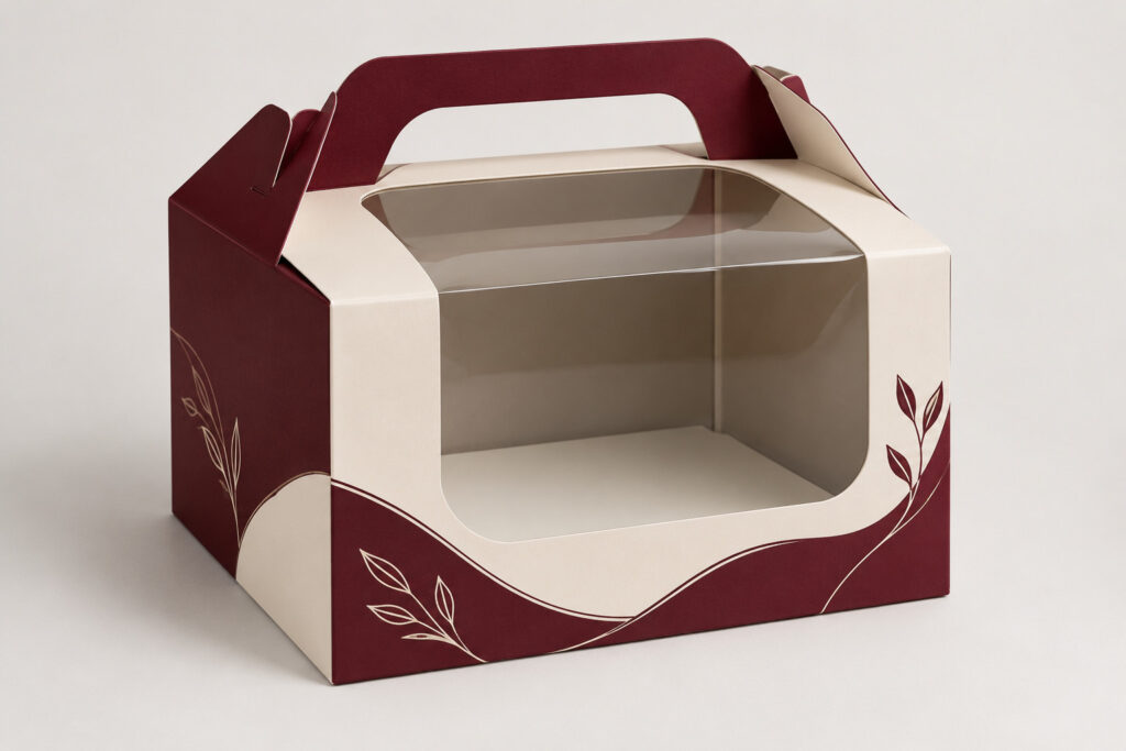 PackNiti packaging mockup: Custom Cake Box (Style 000584) (PN-PD-000584)
