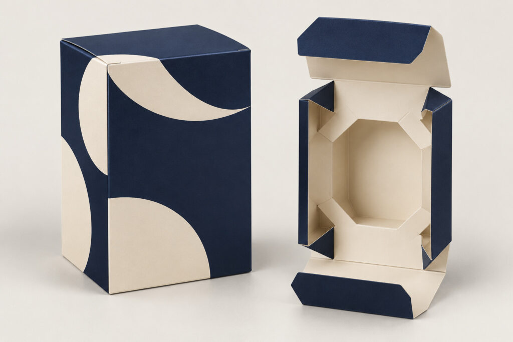 PackNiti packaging mockup: Custom Tuck End Box Variations Regular Octagon Lock Insert Boxes (PN-PD-000601)