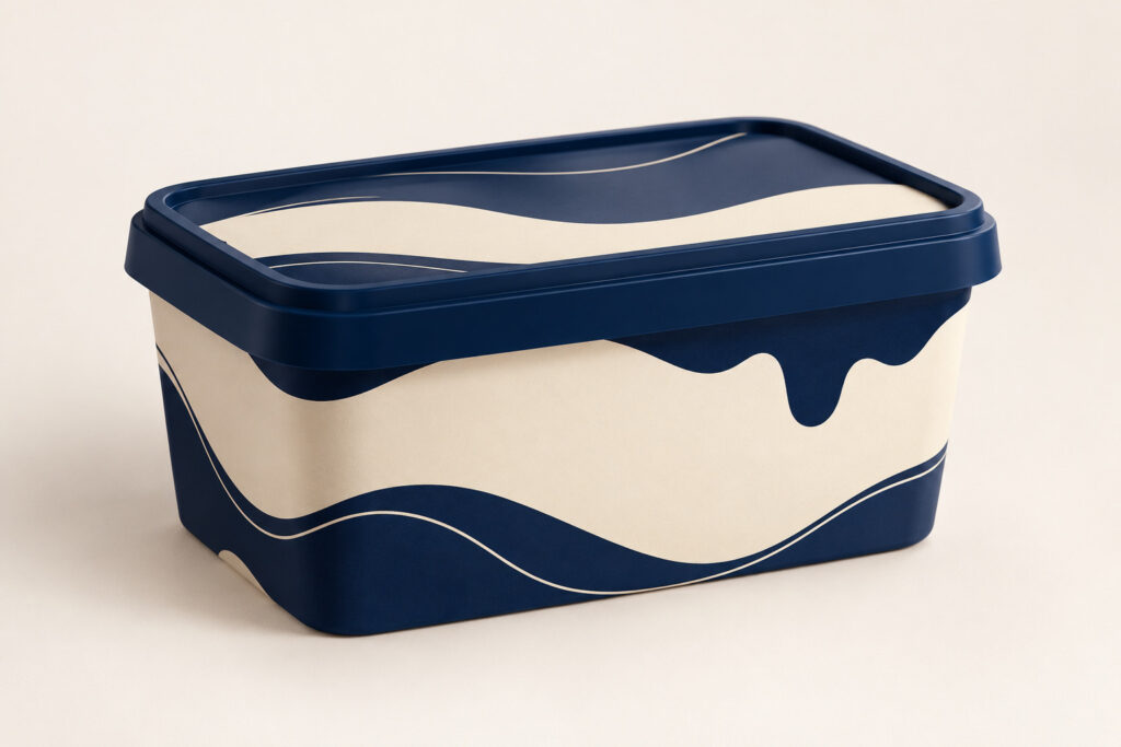 PackNiti packaging mockup: Custom Ice Cream Box (Style 000605) (PN-PD-000605)