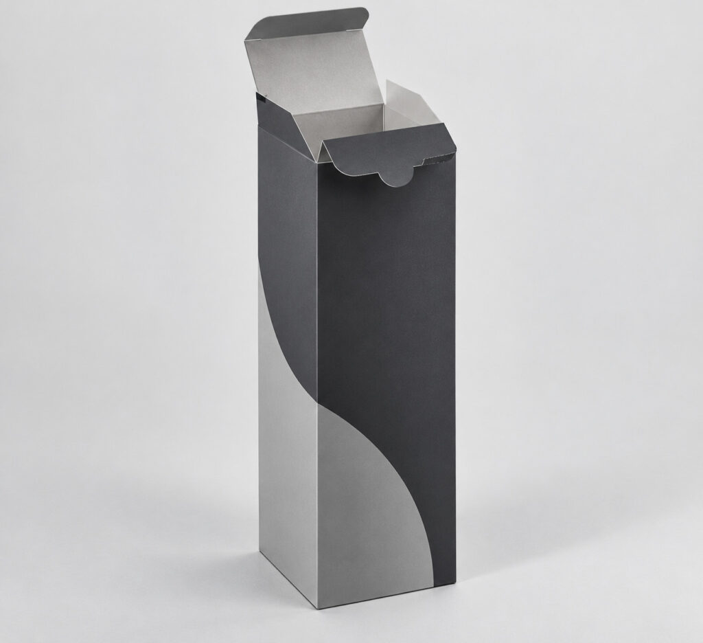 PackNiti packaging mockup: Custom Tall Box Bottle Box With Snap Cover Tearable Cover (PN-PD-000629)