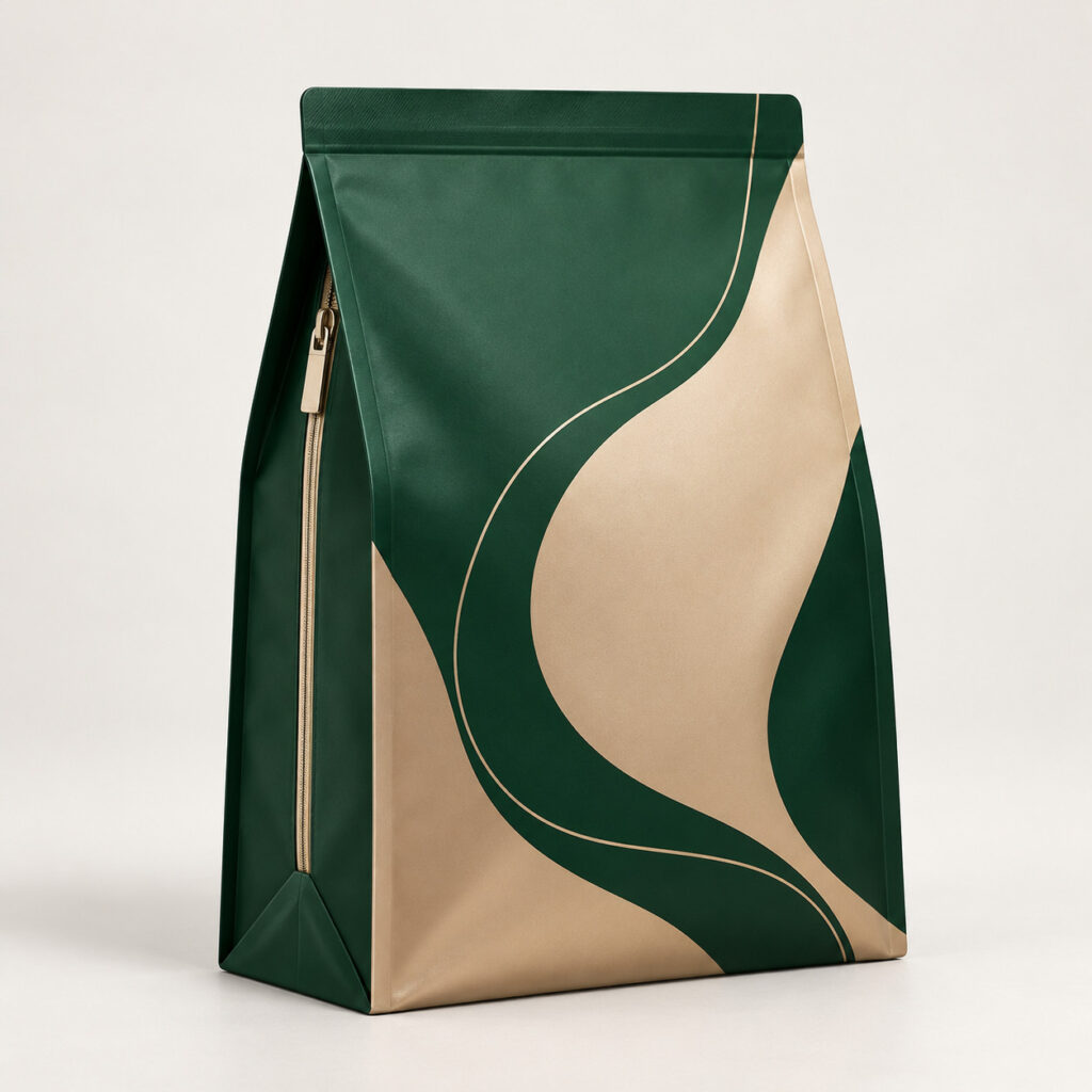 PackNiti packaging mockup: Custom Polygonal Boxes Side Zipper (PN-PD-000630)