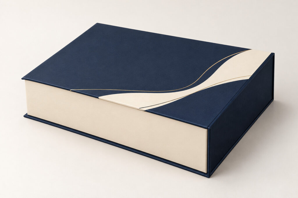 PackNiti packaging mockup: Custom Book Box Luxury Box Rigid Box (Style 000635) (PN-PD-000635)