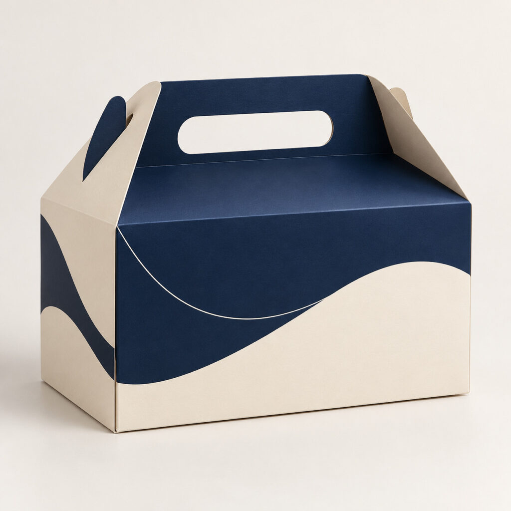 PackNiti packaging mockup: Custom Sandwich Box With Handle (PN-PD-000641)