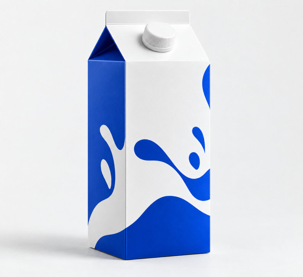 PackNiti packaging mockup: Custom Milk Box (Style 000643) (PN-PD-000643)