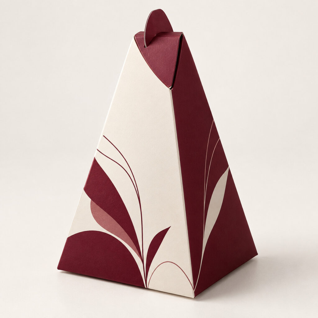 PackNiti packaging mockup: Custom Polygonal Boxes Triangle Lock-top (Style 000644) (PN-PD-000644)