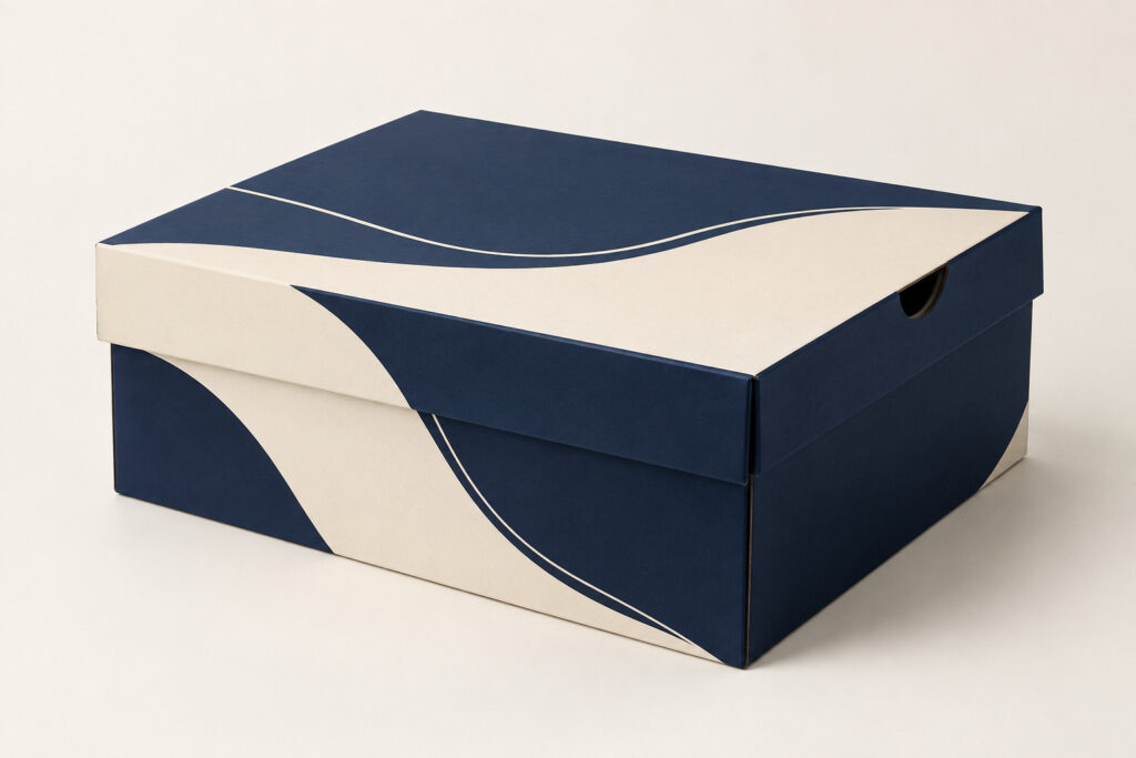PackNiti packaging mockup: Custom Shoe Packaging Box (PN-PD-000645)