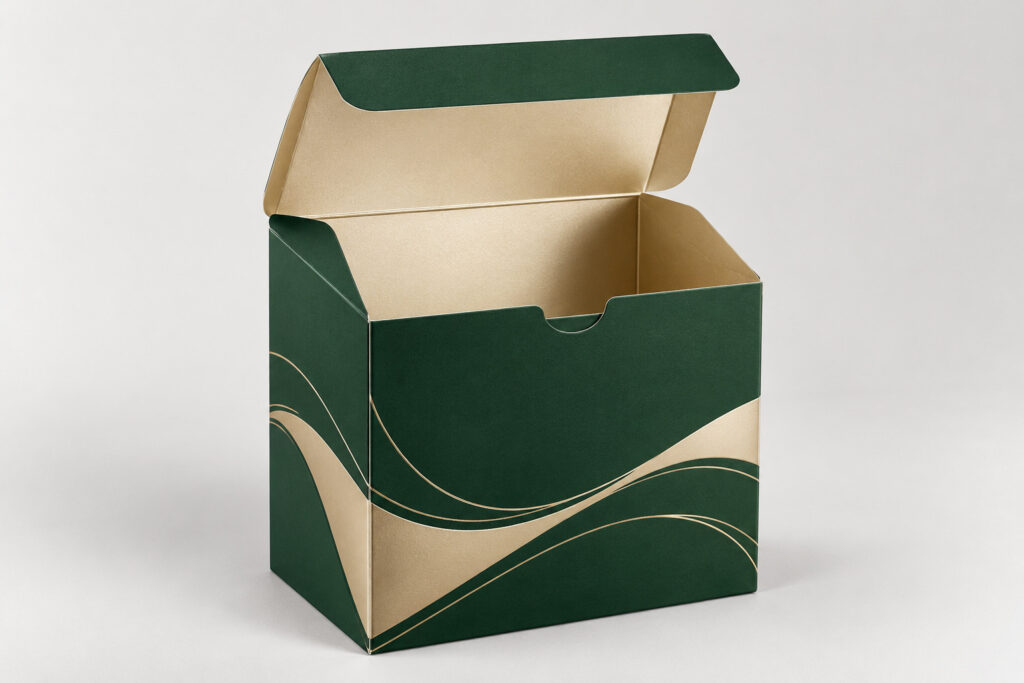 PackNiti packaging mockup: Custom Adhesive Boxes Flip Top Tuck Front Box (PN-PD-000650)