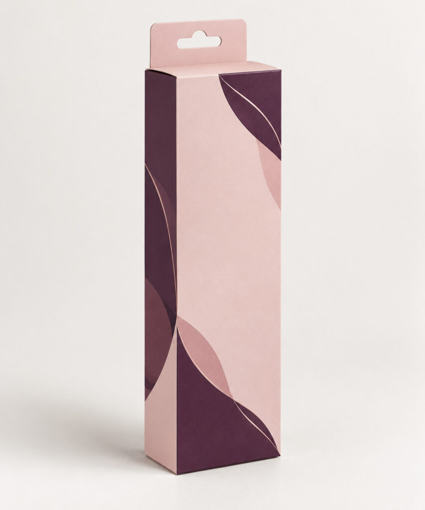 PackNiti packaging mockup: Custom Hanging Slim Tall Medicine Box (Style 000658) (PN-PD-000658)