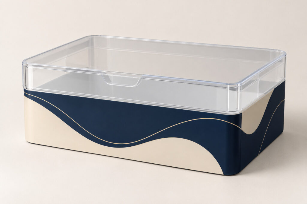 PackNiti packaging mockup: Custom Plastic Box (Style 000661) (PN-PD-000661)