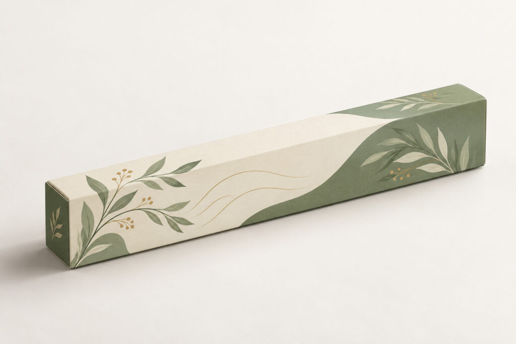 PackNiti packaging mockup: Custom Agarbatti Box (Style 000662) (PN-PD-000662)